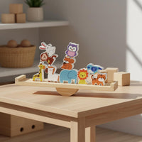 Woodland Creature Balance Blocks Cognitive Development Wooden Creature Stacking