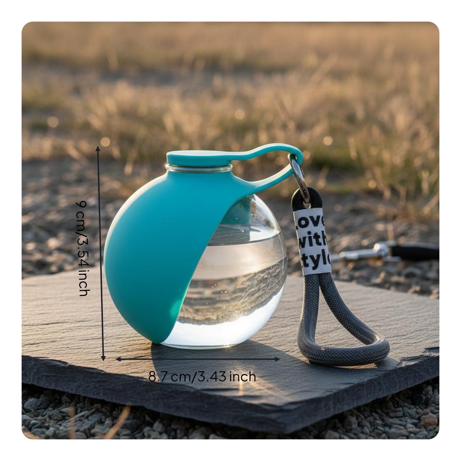 Foldable Dog Water Bottle Lightweight Silicone Pet Drink Cup for Walking, Cats