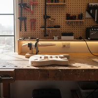 Unfinished Electric Guitar Body Handmade Music Gear DIY Friendly for Repair Shop