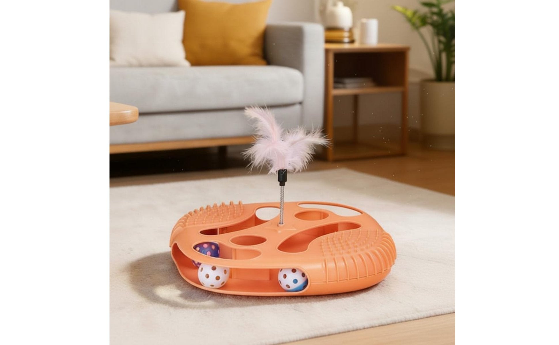 Cat Interactive Toy with Feather Sturdy Material for Cats