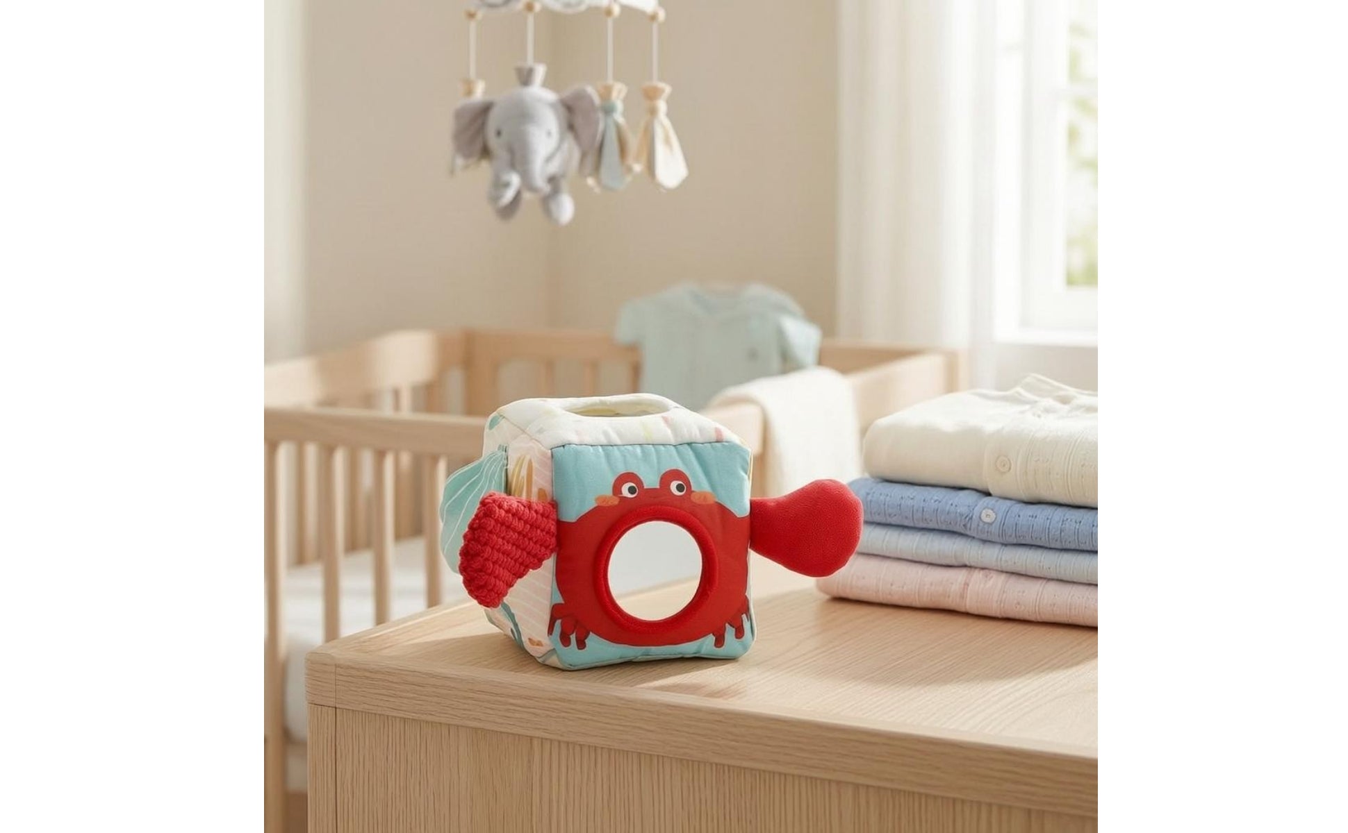 Baby Tissue Box Sensory Toy Soft Child-Led Tissue Box Toy Portable for Infants