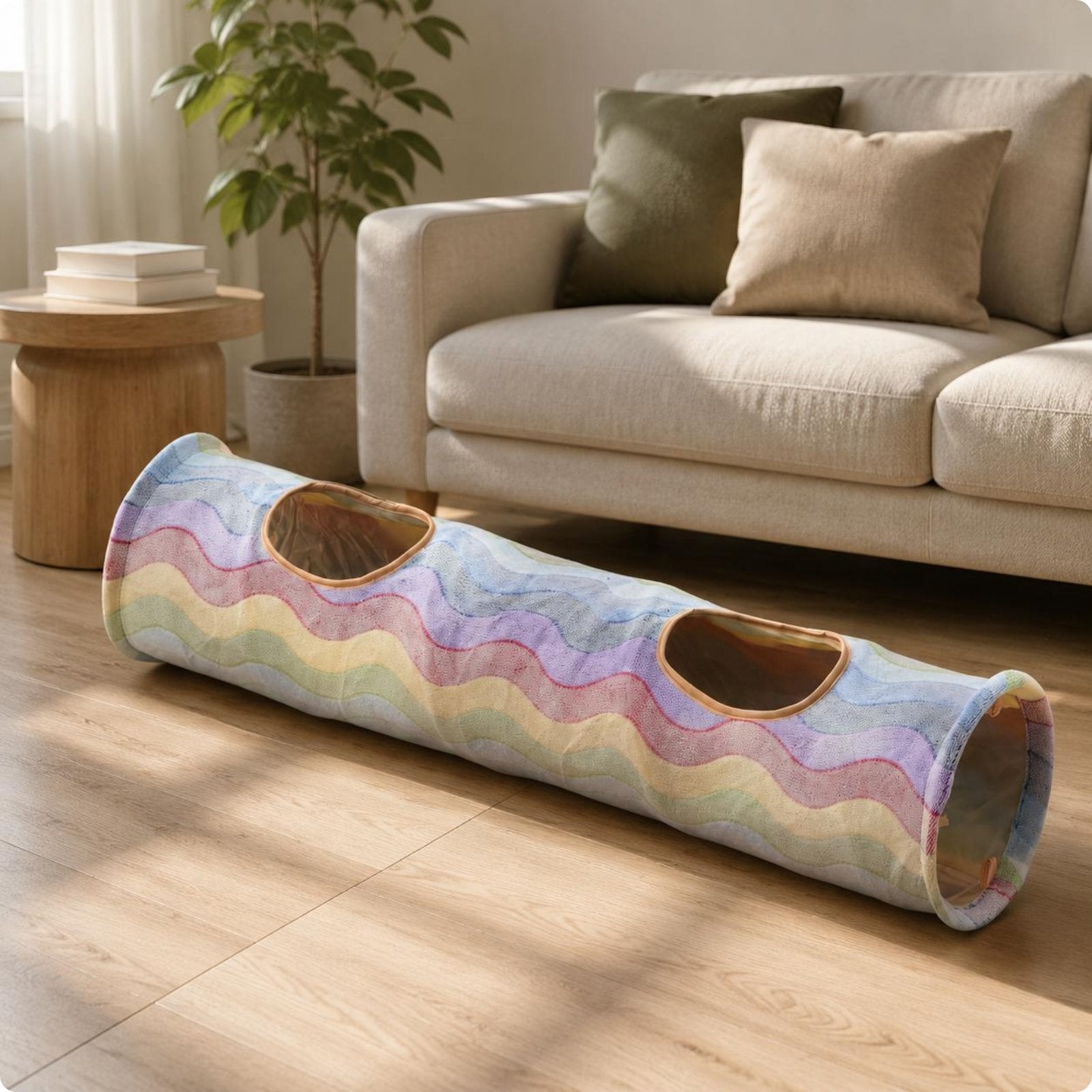 Kitten Tunnel Nest Multi-Functional Kitten Cave Bed Long-Lasting for Indoor