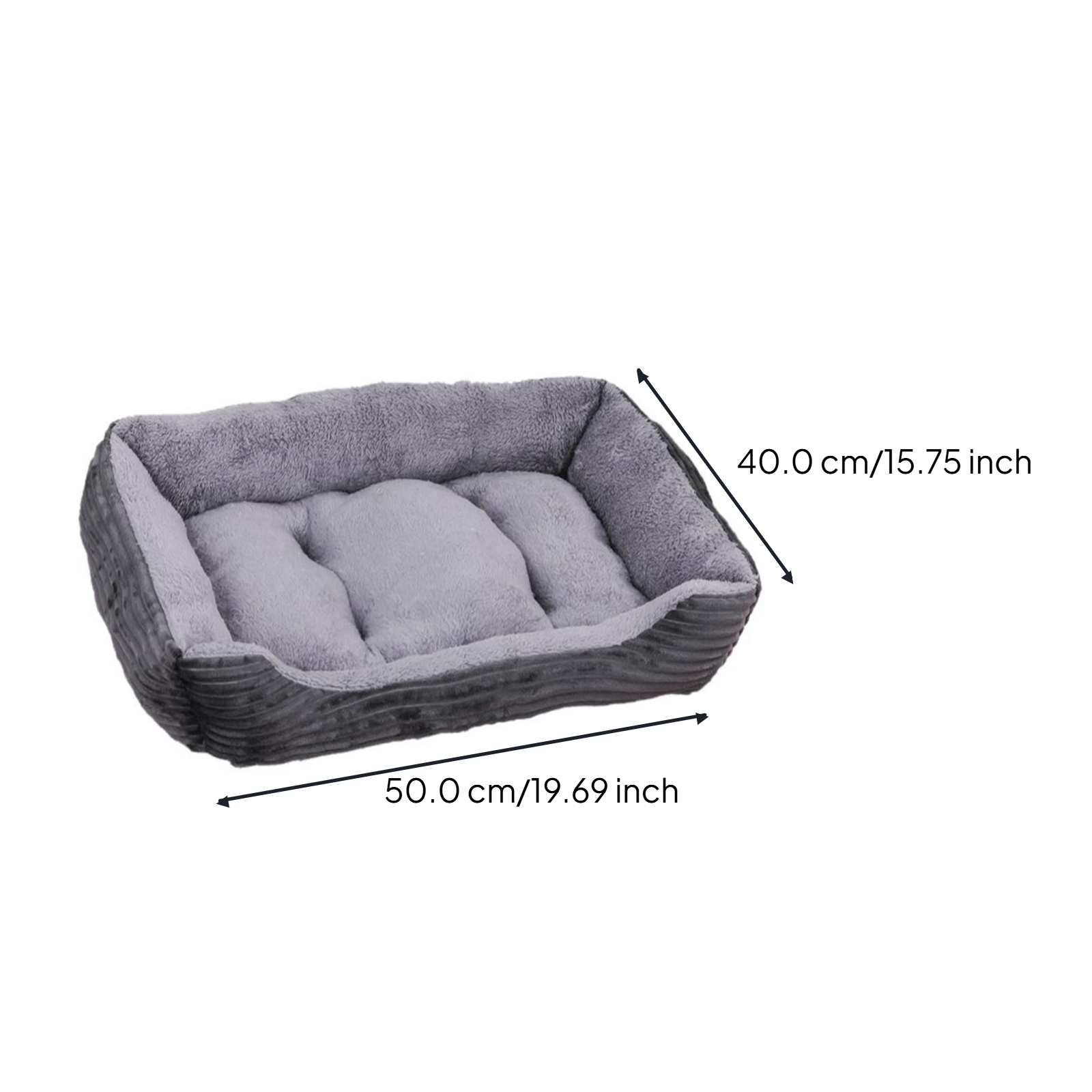 Calming Pet Bed, Soft, Easy-Clean, All-Season