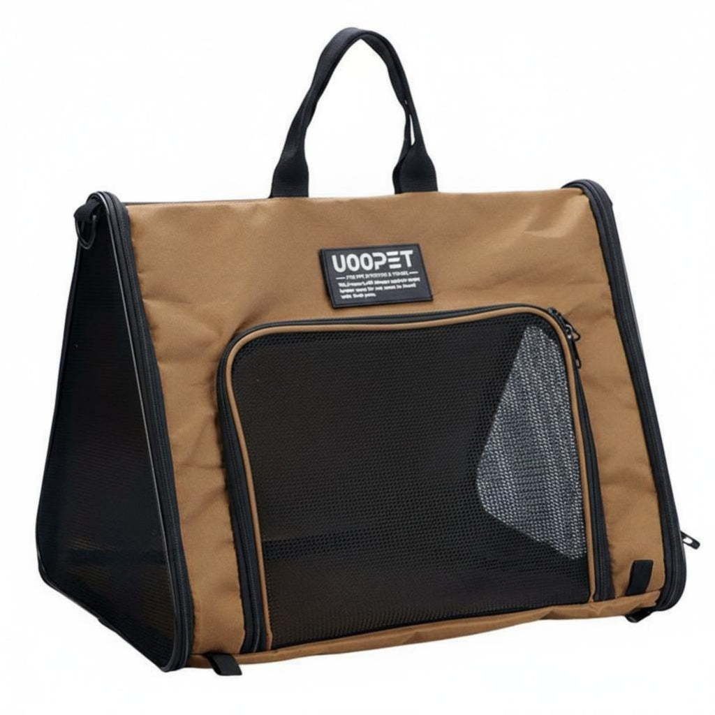 Foldable Mesh Pet Tote Wide Opening Foldable Mesh Pet Tent Stable Design