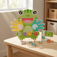 Frog Arithmetic Board Math Manipulatives Kids Learning Playset Educational