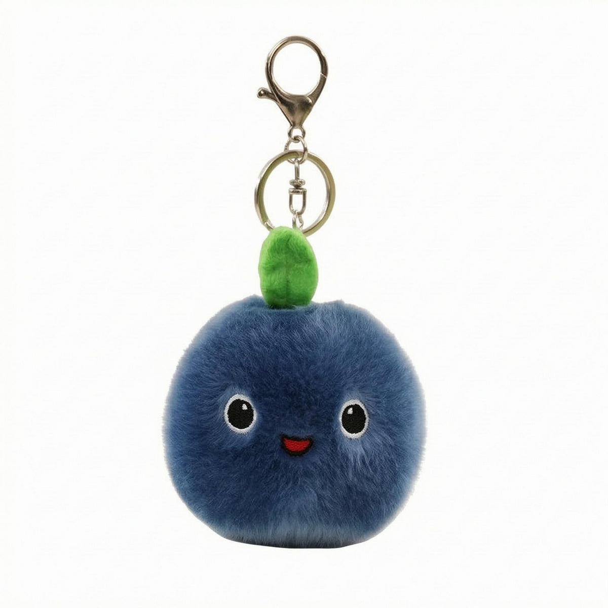 Soft-Toy Keychain Pendant Embroidered Face Stuffed Keychain Spring Clasp