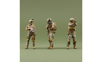 3 Pieces 1:64 Warrior Model Set High Intricacy Combat Warrior Display Scene