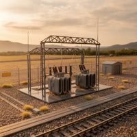 Railway Substation Kit HO Scale Substation Kit Molded for Modelers, Hobbyists
