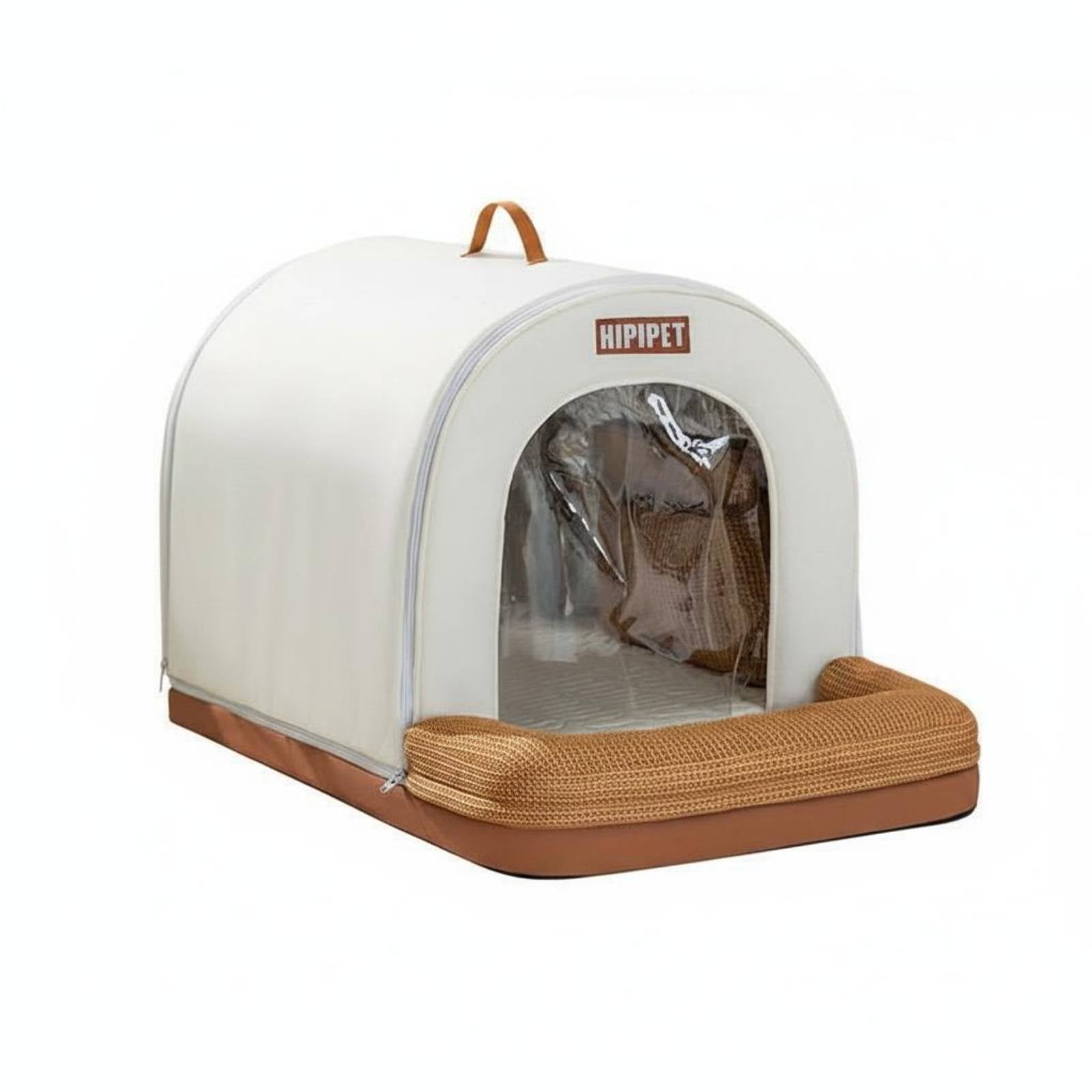 Air-Conditioned Pet House Door Curtain Cooling Dog House Insulated Cooling Dog Bed for Small Dogs, Indoor