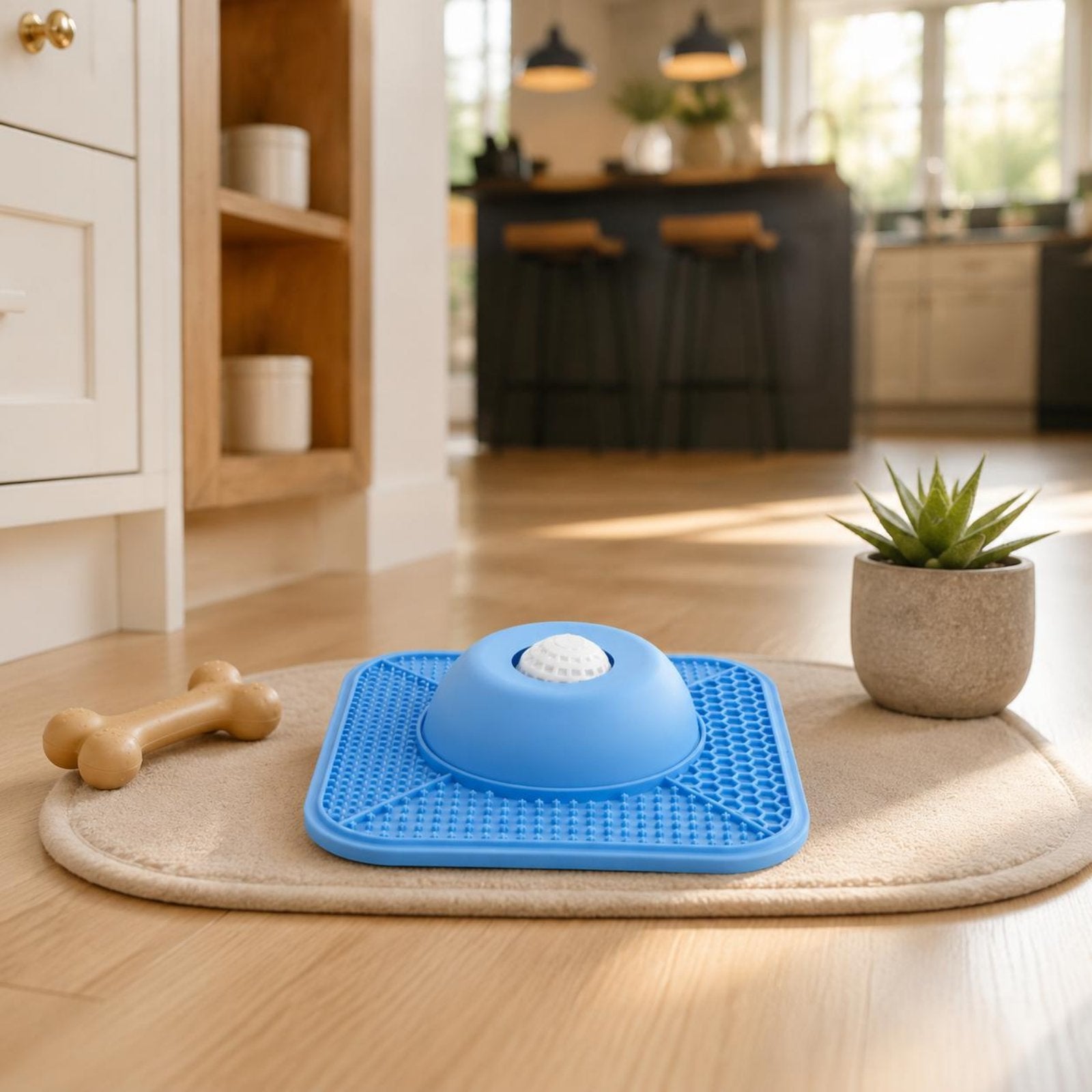 Square Slow Feeder Bowl Anti-Slip Slow Feeder Dog Bowl Dishwasher Safe