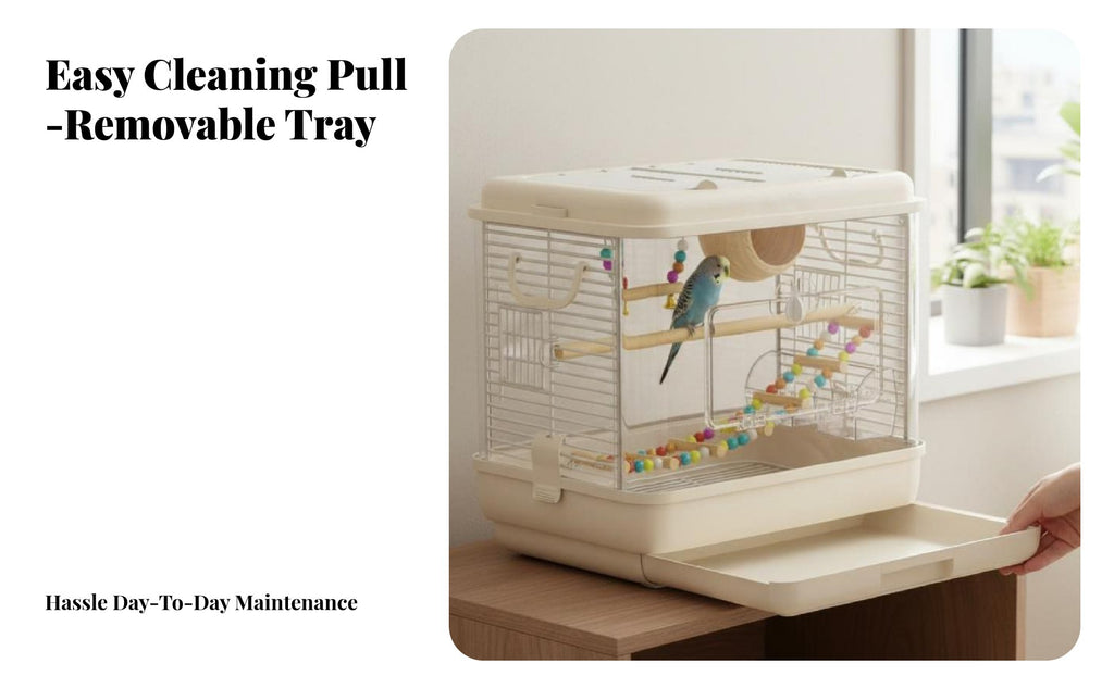 Transparent Parakeet Habitat Openable Top Transparent Bird Box Simple