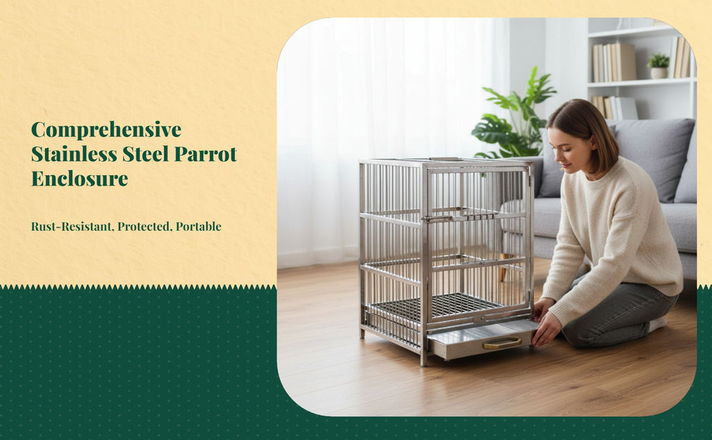 Stainless steel parrot cage