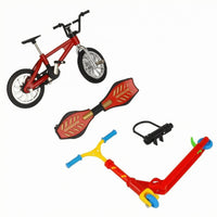 4 Pieces Mini Finger Toy Set Display Folding Finger Scooter