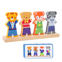 Wooden Educational Creature Dress-up Toy Natural Wood Finish