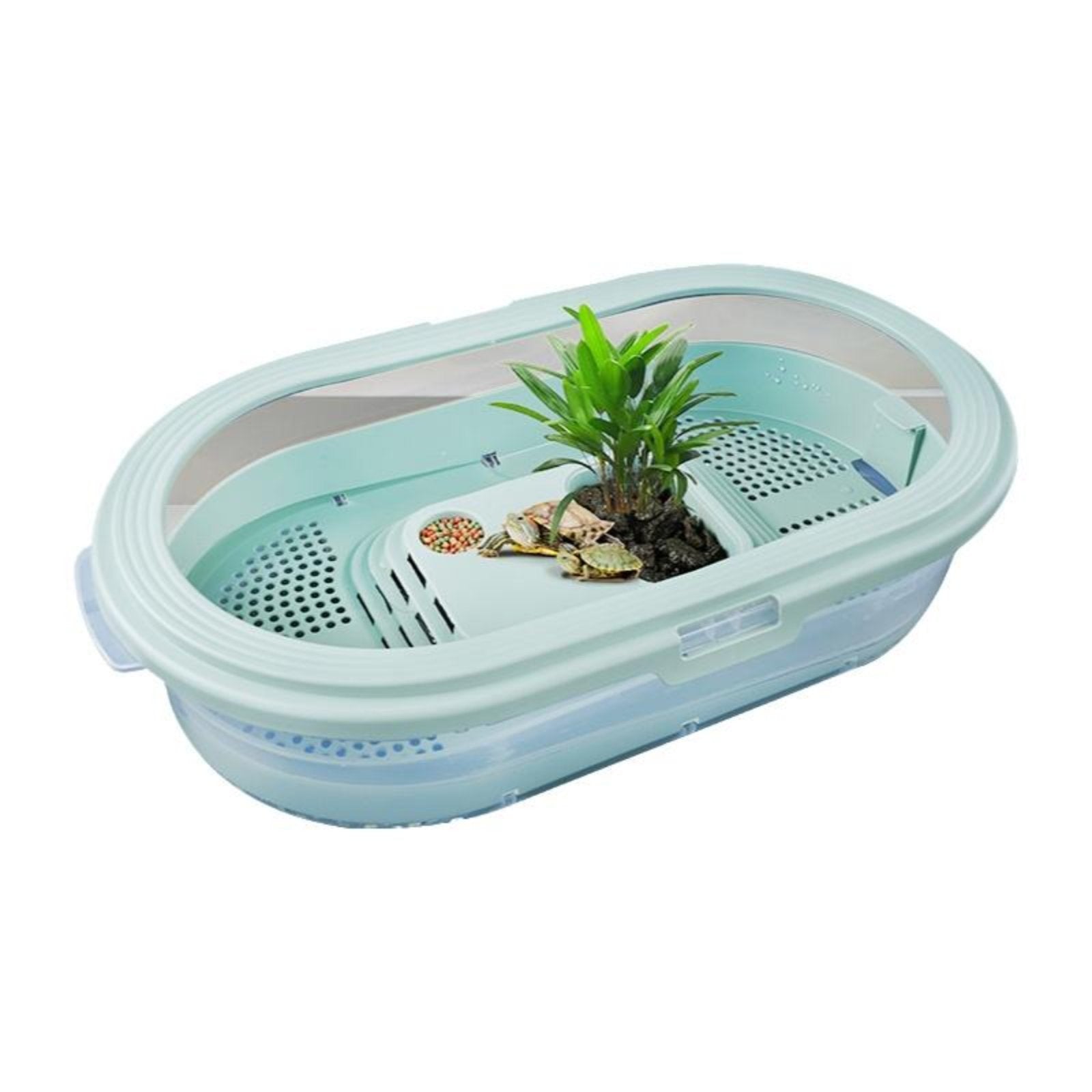Large turtle habitat, easy-clean