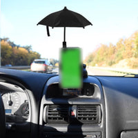 Motorcycle Phone Umbrella Holder Compact Mini Umbrella Phone Mount Glare Reduction Mobile Accessory for Motorcyclists