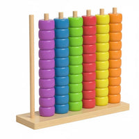 Peg Board Bead Set Sensory Play Color Sorting Toy Polished Edges for Nursery