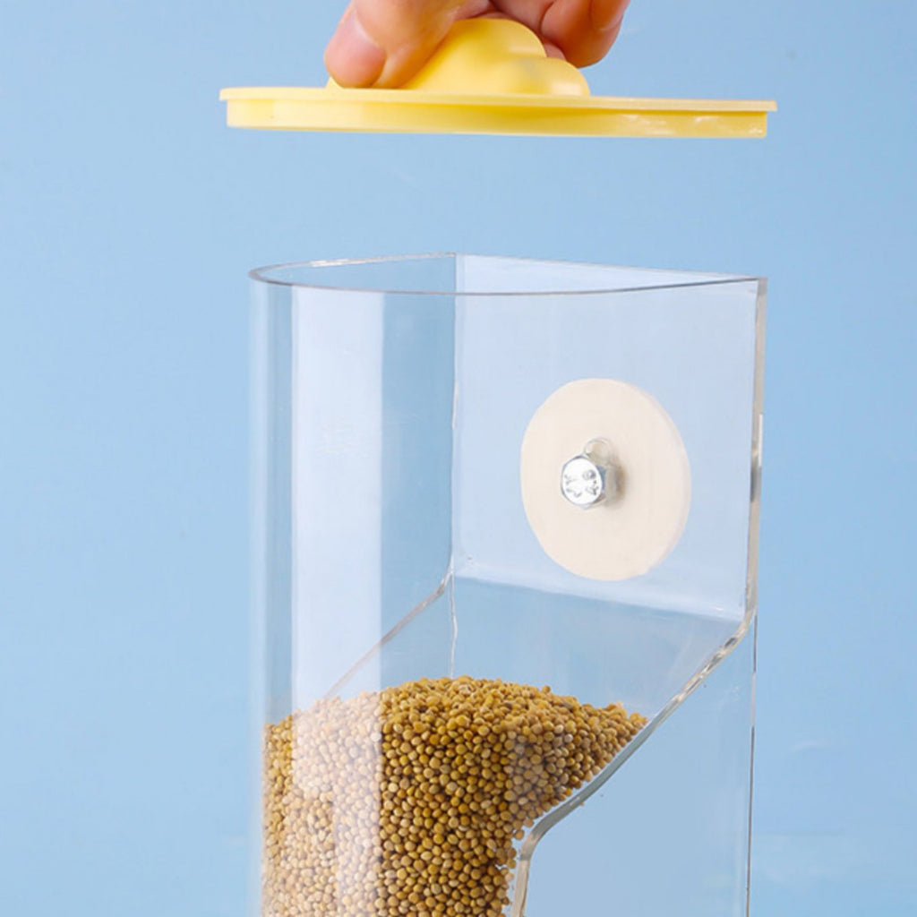 Hanging Parrot Food Dispenser Large Capacity Parrot Feeder Box Transparent Pet Supply for Parrots, Small Birds