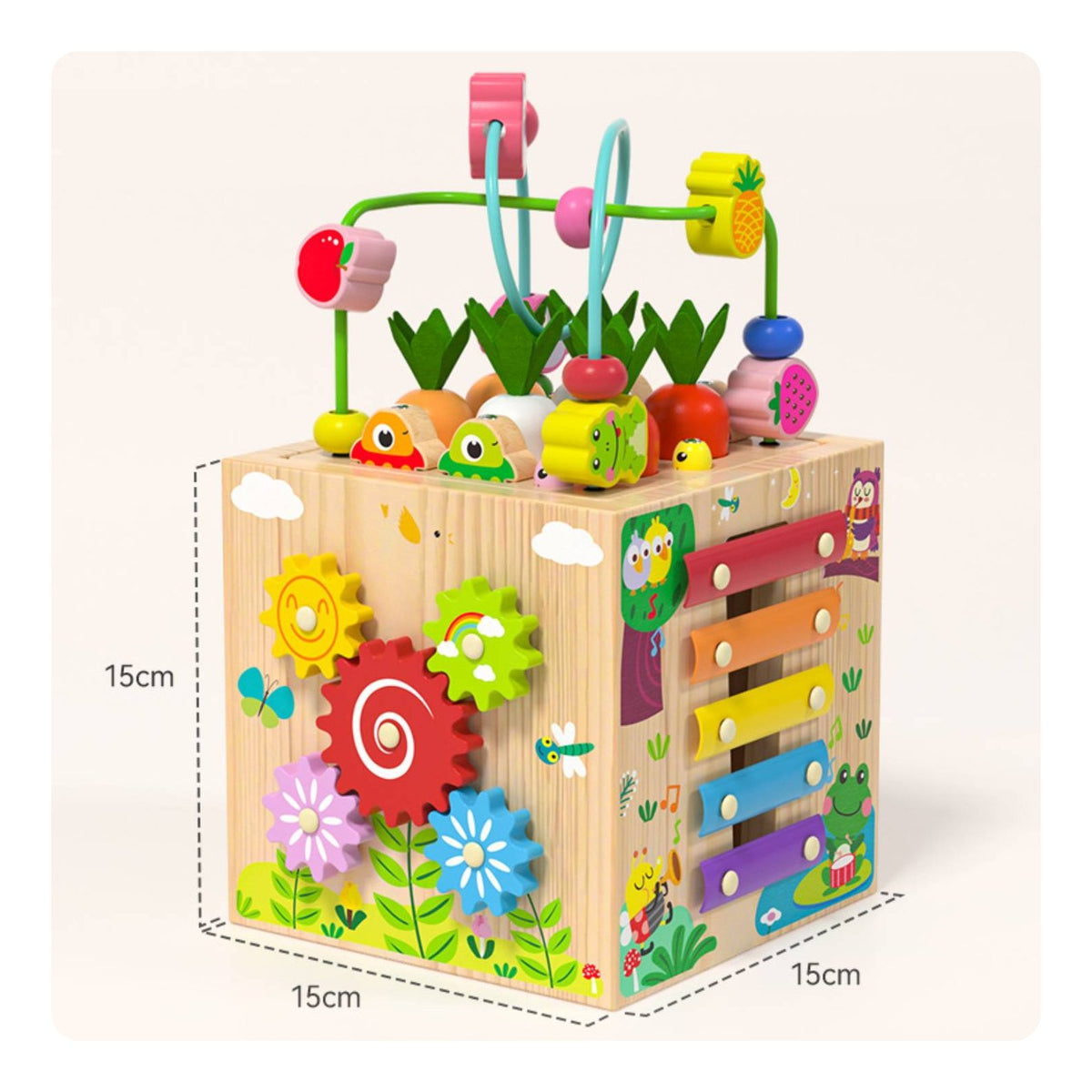Early Learning Toy Box 8 in 1 Bead Maze Box Shape Sorting for Kindergarten, Kids