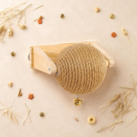 Sisal Ball Toy Interactive Hanging Sisal Nibble Ball Easy to Clean for Enclosure