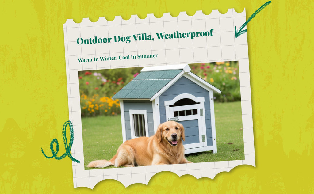 Waterproof insulated wood dog house