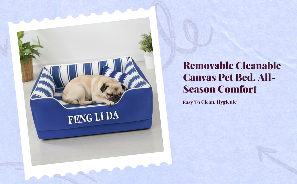Washable non-slip pet bed