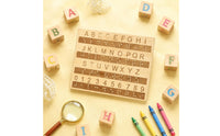 Braille Alphabet Board Raised Dots Wooden Braille Board Polished Finish