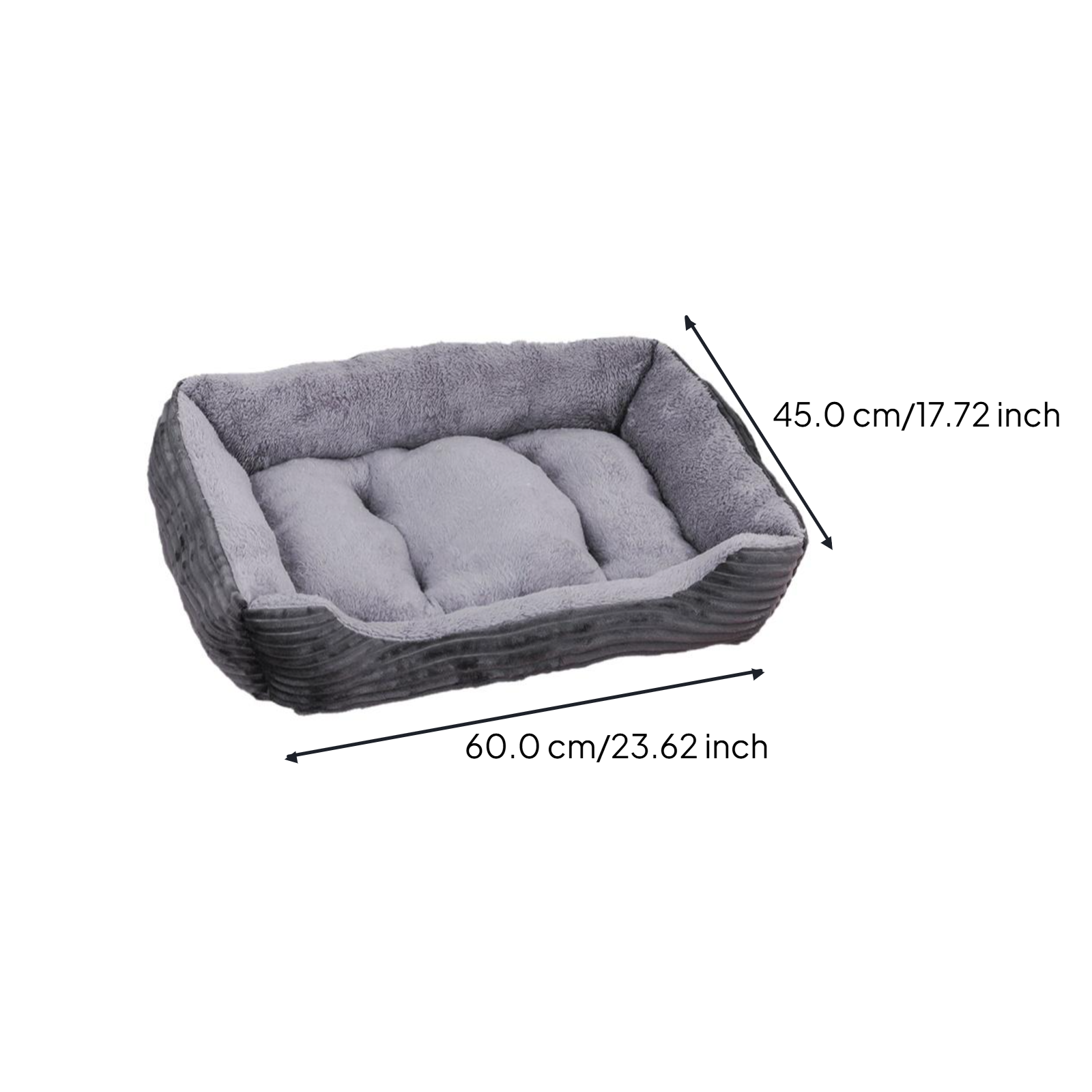 Calming Pet Bed, Soft, Easy-Clean, All-Season