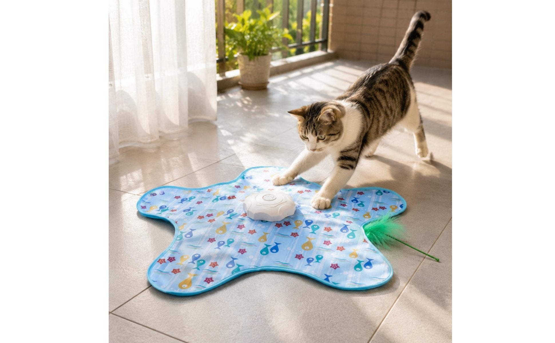 Kitten Cover Self Moving Hide and Seek Kitten Toy 360 Degree Movement for Cats