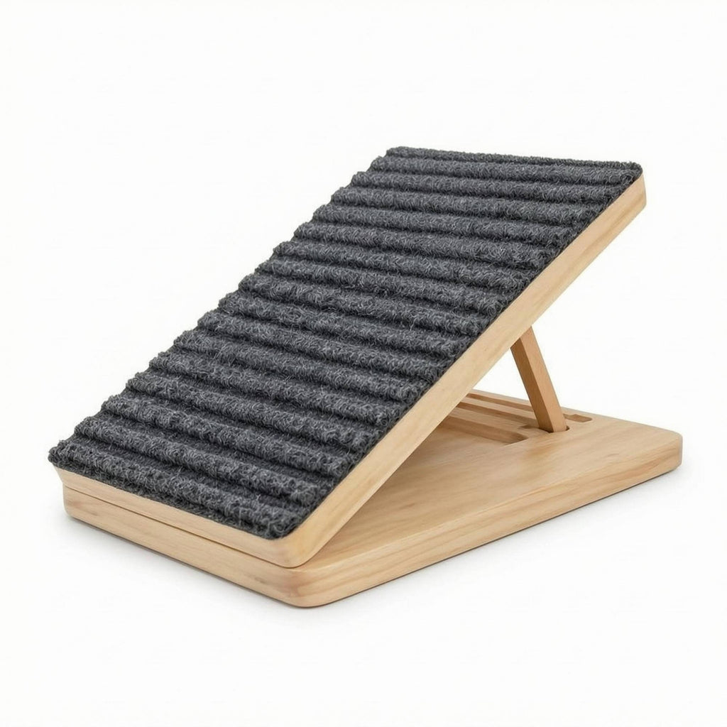 Wooden Dog Ramp Staircase Ribbed Pet Ramp Staircase Bone-Shaped Handhold