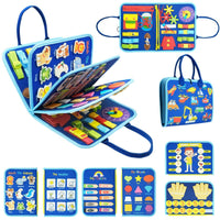 Busy Book Portable Textile Learning Book Travel Friendly for Young Children