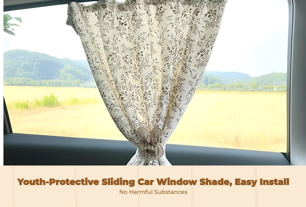 Car window sunshield, sliding shade, sunlight protection, privacy, infant and kids side window sun shield, easy installation, universal fit