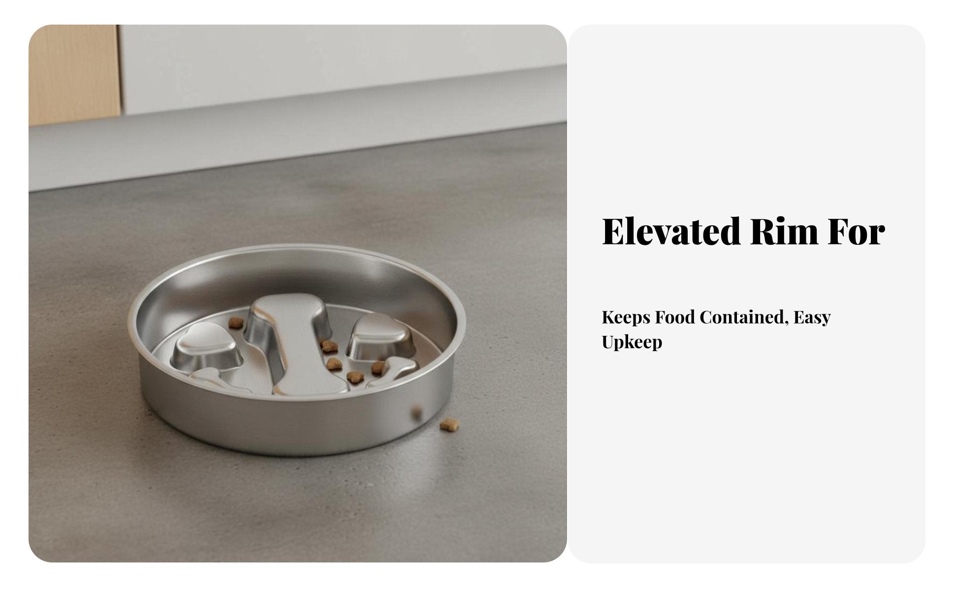 Slow Feeder Dog Bowl Rust-Resistant Stainless Pet Bowl Easy to Pet Hygiene Supplies for Large Dogs