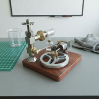 Heat-Driven Engine Model Adjustable Speed Piston Heat-Driven Engine Desktop Art Piece for Teacher, Desk