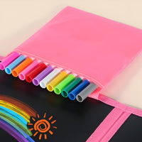 Foldable Chalkboard Book Waterproof Erasable Drawing Pad Portable for Home