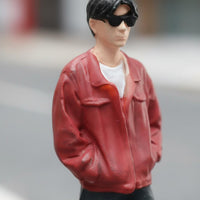 1:64 Scale Male Figure Macro Photography Prop 1:64 Scale Man Figure Miniature Man with Sunglasses Realistic Features