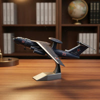 Beriev A-50U Model Alloy Build A-50U Scale Model Detailed Paint Metal Plane Ornament for Aviation Fans, Collectors, Shelf, Desk, Cabinet