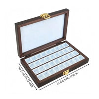 Wooden Paint Storage Case Metal Clasp Wooden Pigment Box Compact