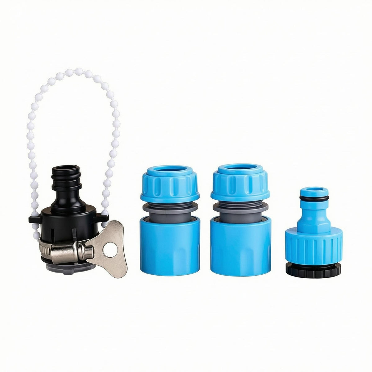 Sprayer Connector Kit Metal Clamp Hose Adapter Set Ribbed Grip