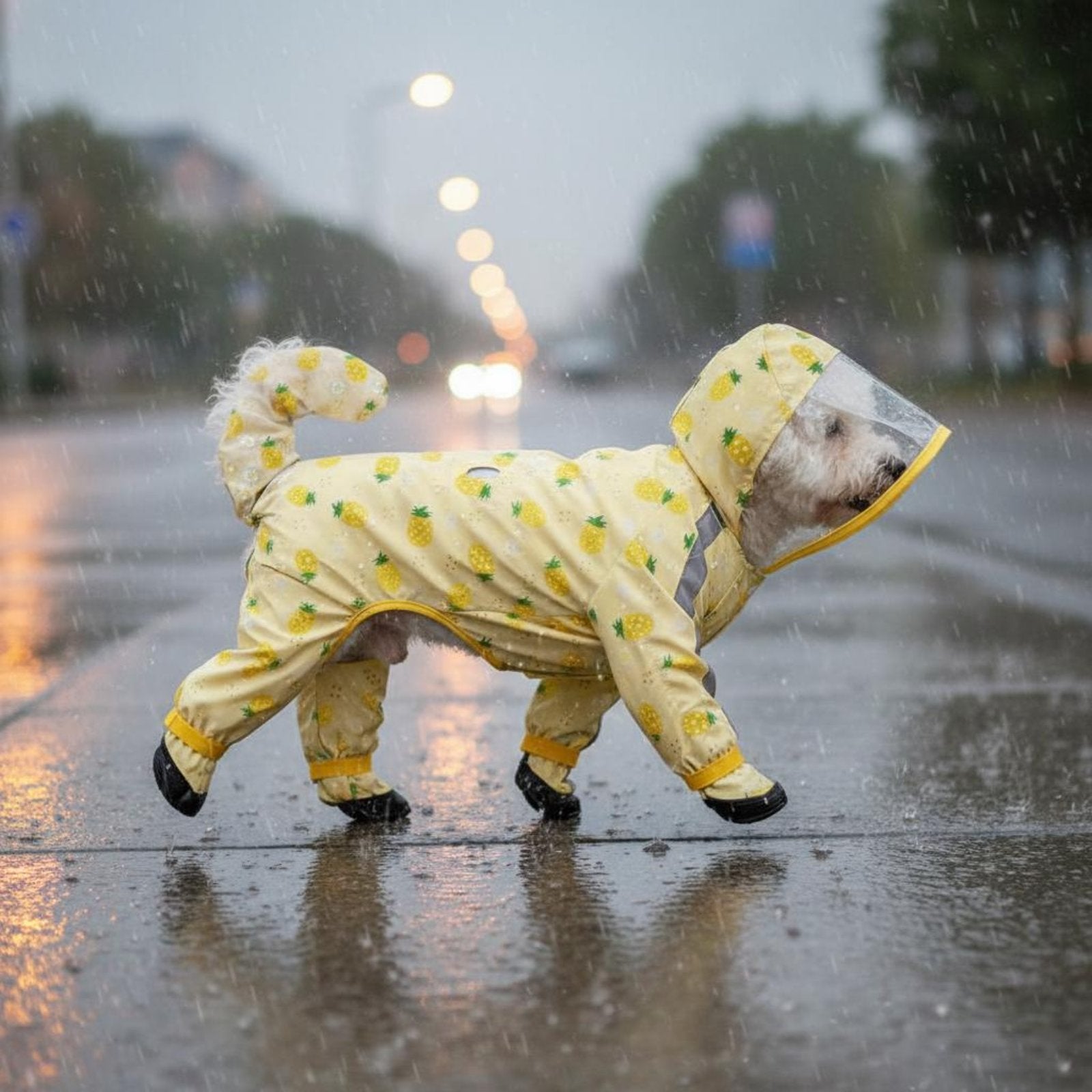 Full Body Dog Raincoat Transparent Pet Clothing Breathable for Muddy Ground