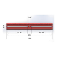 8-Inch Wedge-Shaped Rail Easy to Install Telescope Mounting Rail Aluminum