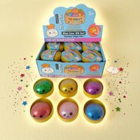 12 Pieces Soft Bun Fidget Toy Glittery Relief Item Translucent