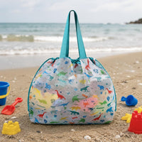 Beach Toy Storage Bag Roomy Drawstring Mesh Bag Fast-Drying