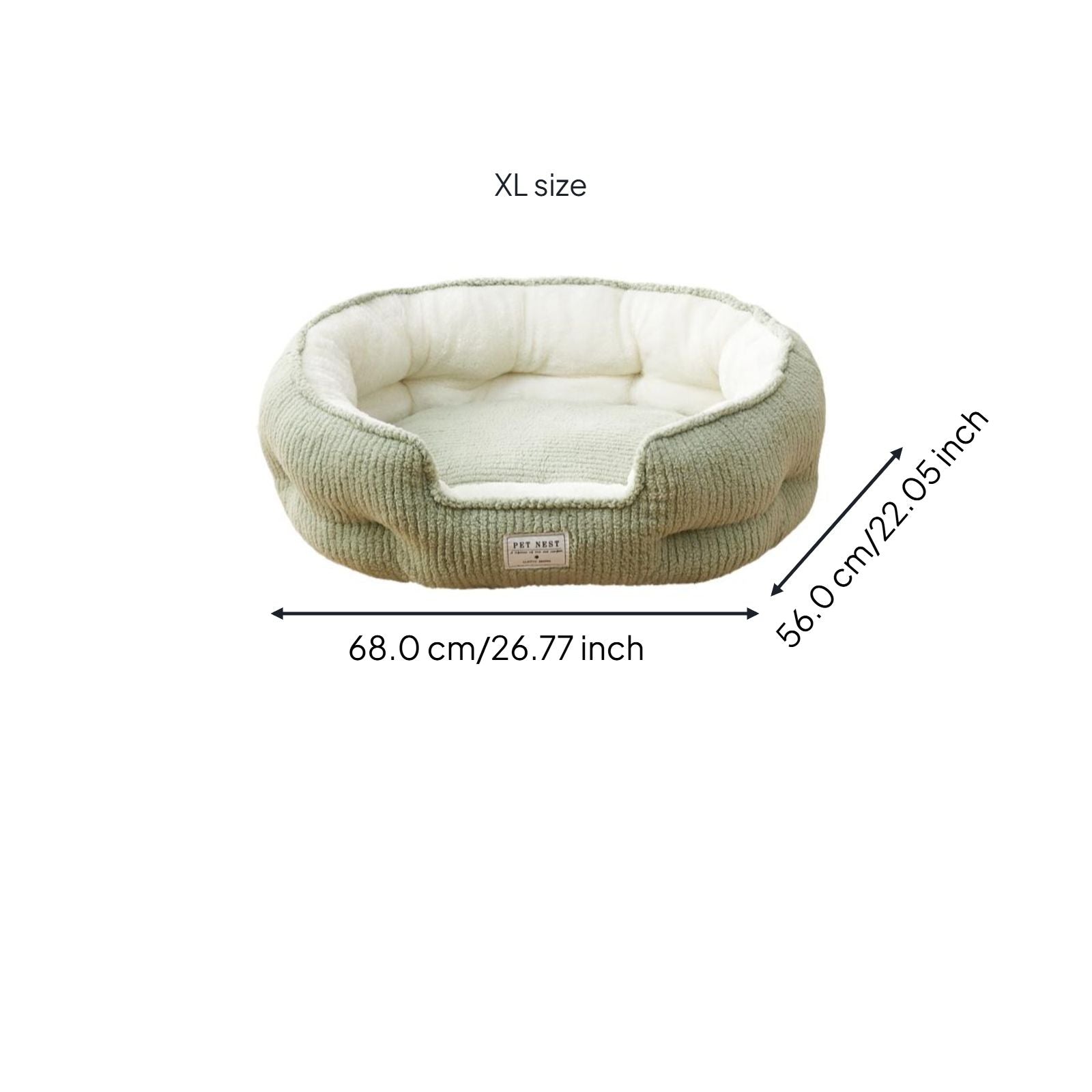 Pet Bed, Cozy Dog & Cat Bed, Plush, Calming, Washable