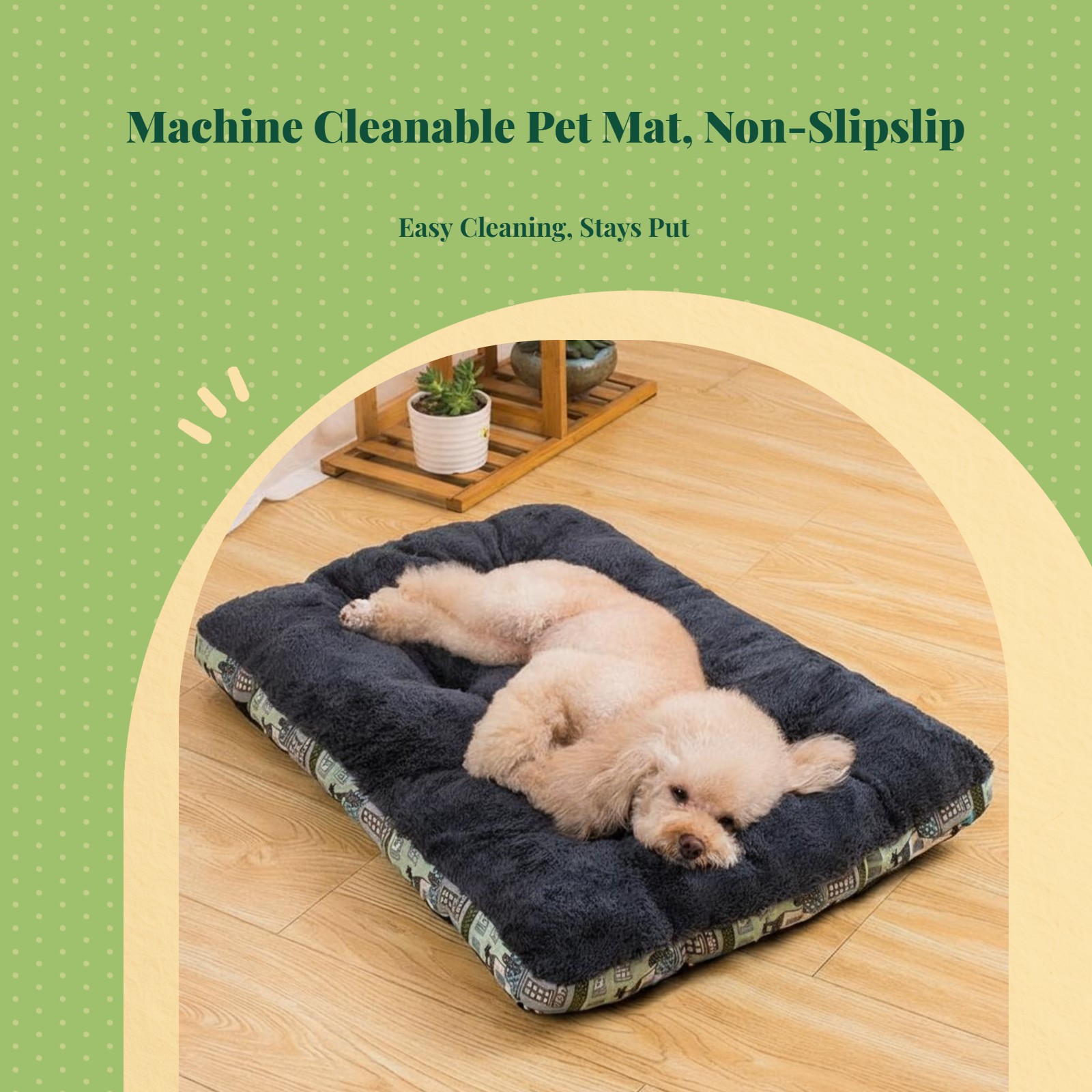 Non-slip thick pet bed