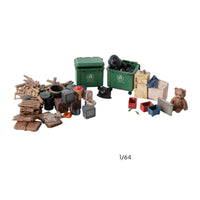 Metropolitan Street-Cleaning Scene Model Assorted Props Worn Cluttered Scene