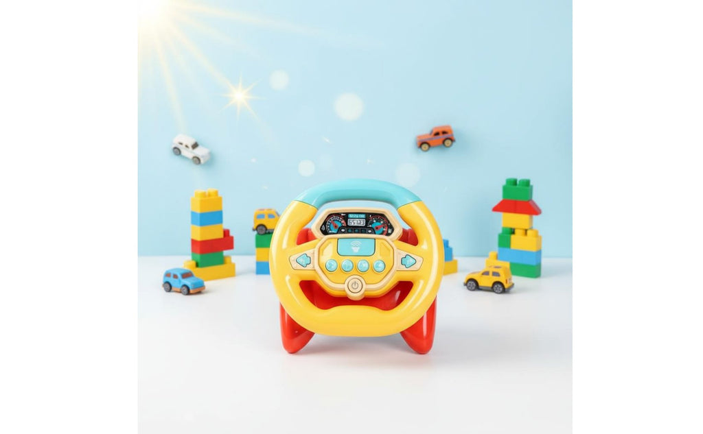 Toddler Steering Wheel Toy Safe Rounded Edges Simulation Steering Wheel