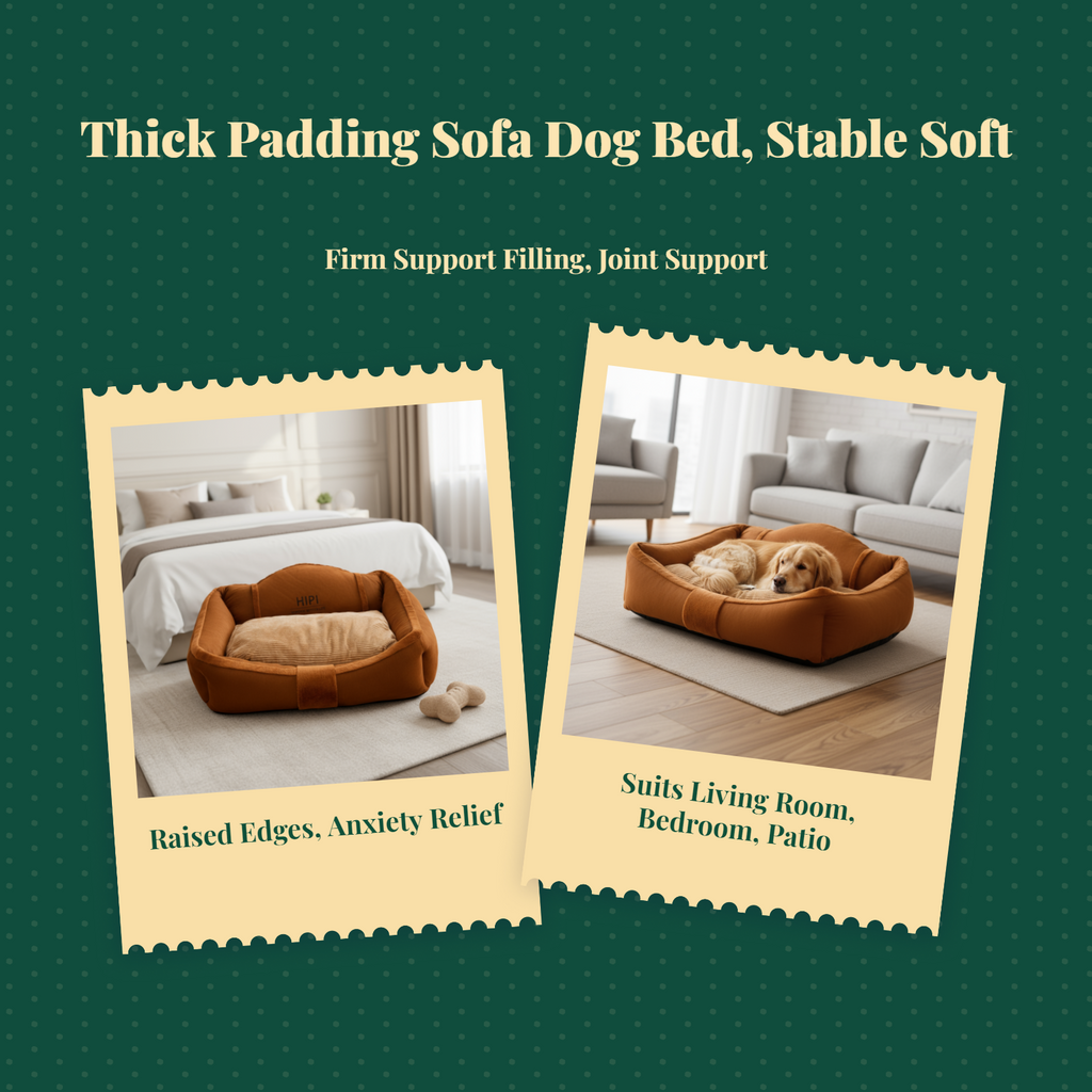 Orthopedic bed for large dogs, washable.