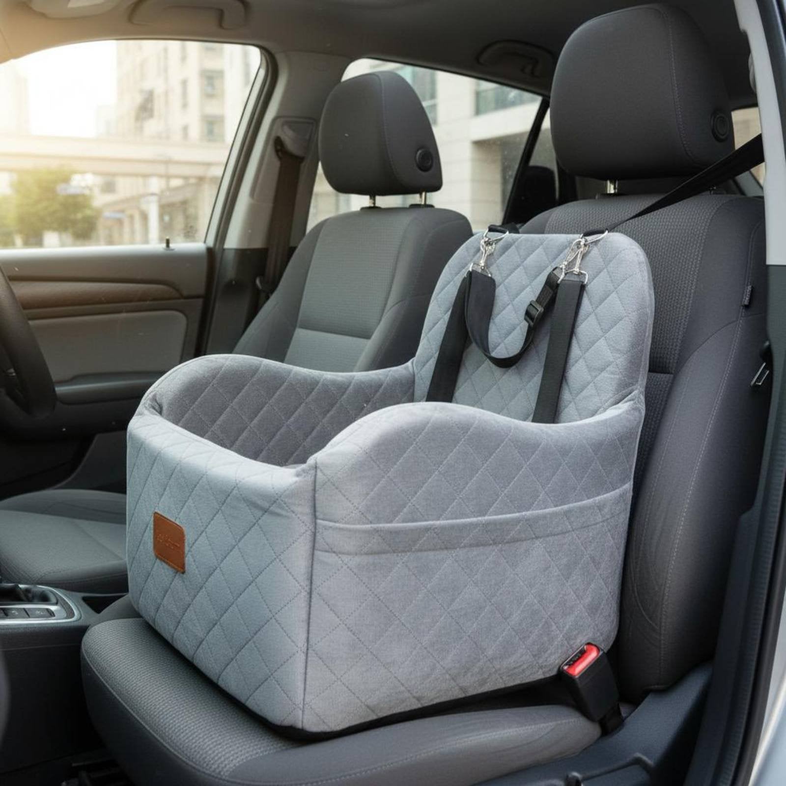 Dog Car Booster Seat Soft Padded Car Pet Bed Sturdy Foam for Travel, Dogs