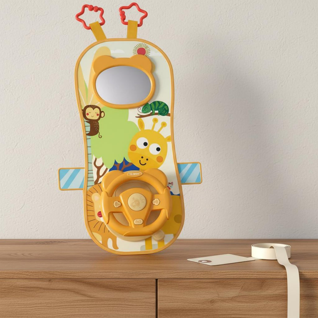 Baby Steering Wheel Toy Music Interactive Steering Wheel Toy Pretend Play